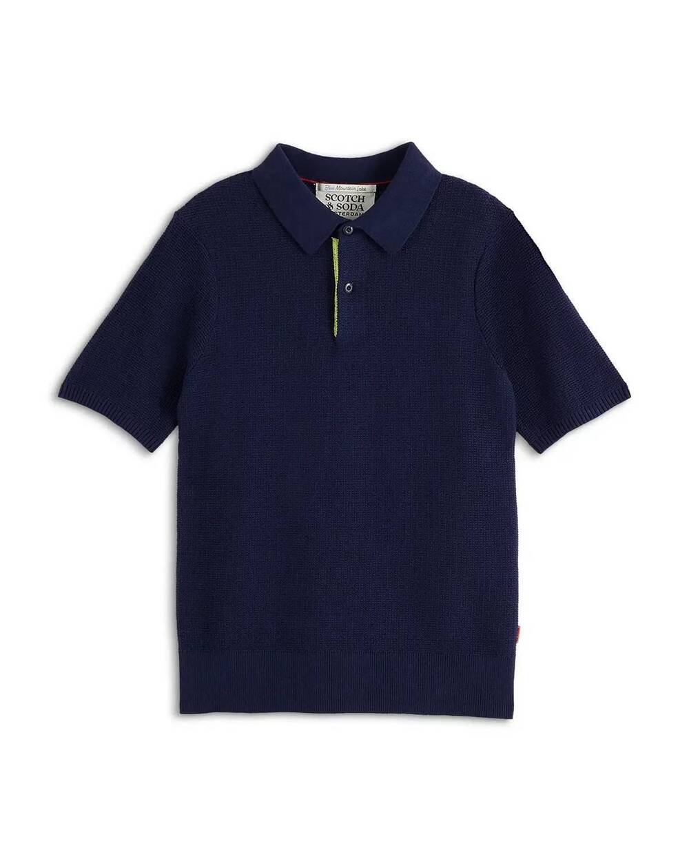 NEW SCOTCH & SODA boys' knitted polo in navy